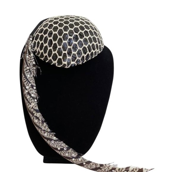 Gucci Feather Embellished Runway Collection Hat - Picture 1 of 11